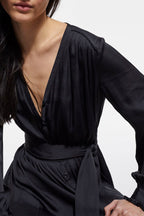 Shirt Dress - Black - Women