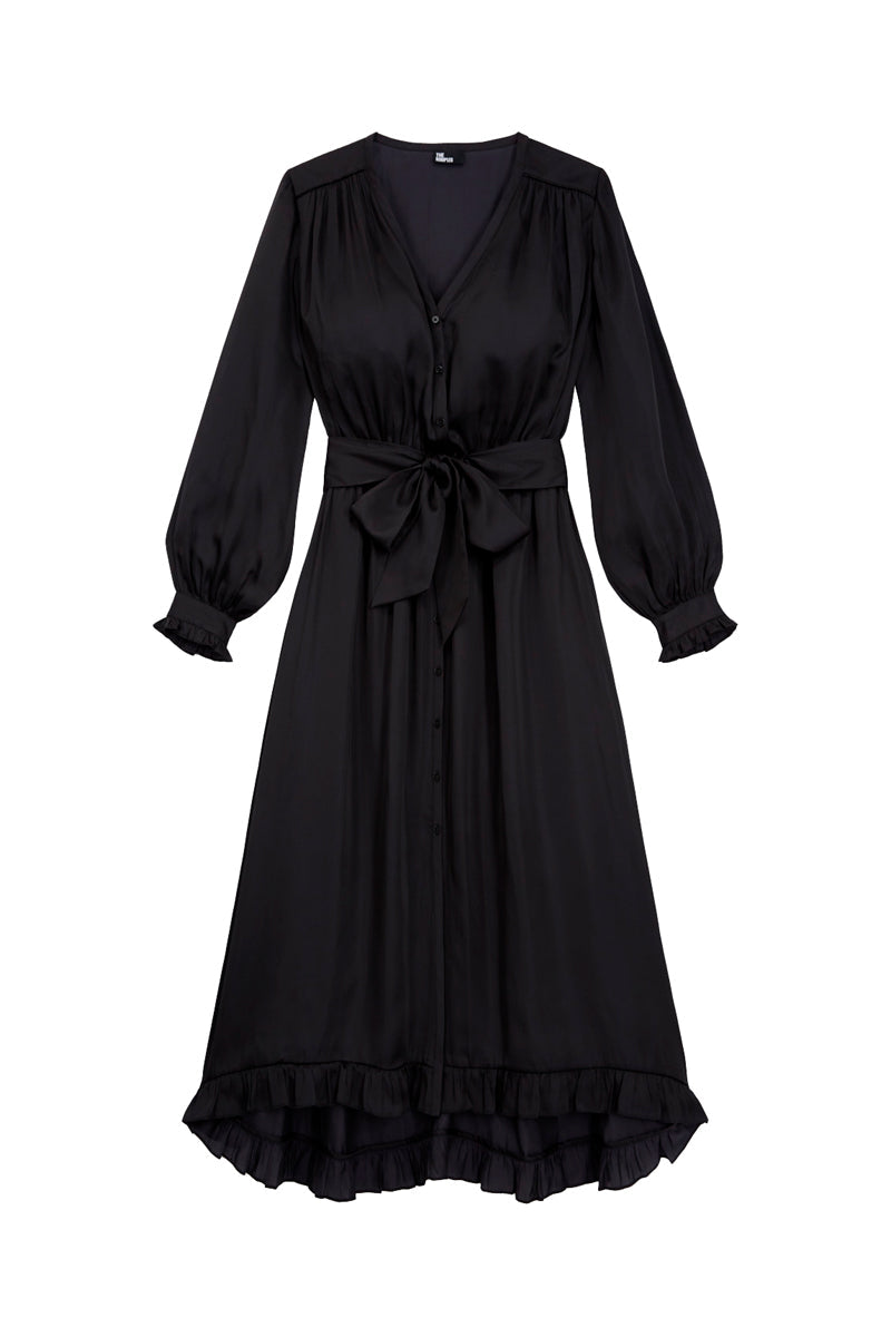 Shirt Dress - Black - Women
