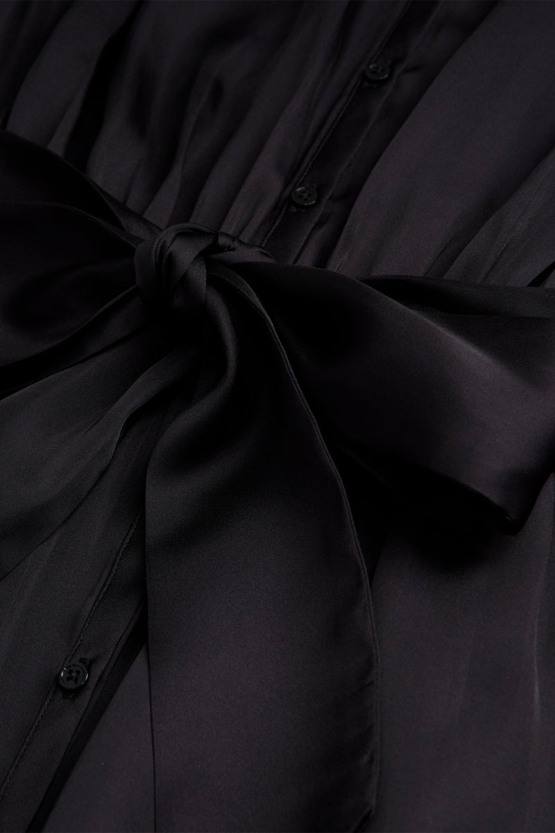 Shirt Dress - Black - Women