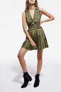 The Kooples - Vestido corto caqui - Mujer