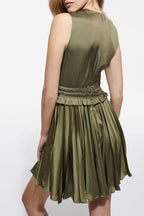 The Kooples - Vestido corto caqui - Mujer