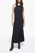 Long Black Leopard Dress - Women