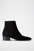 The Kooples - Chelsea Nubuck Ankle Boots - Black - Women