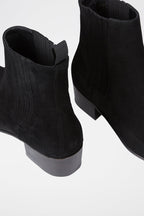 The Kooples - Chelsea Nubuck Ankle Boots - Black - Women