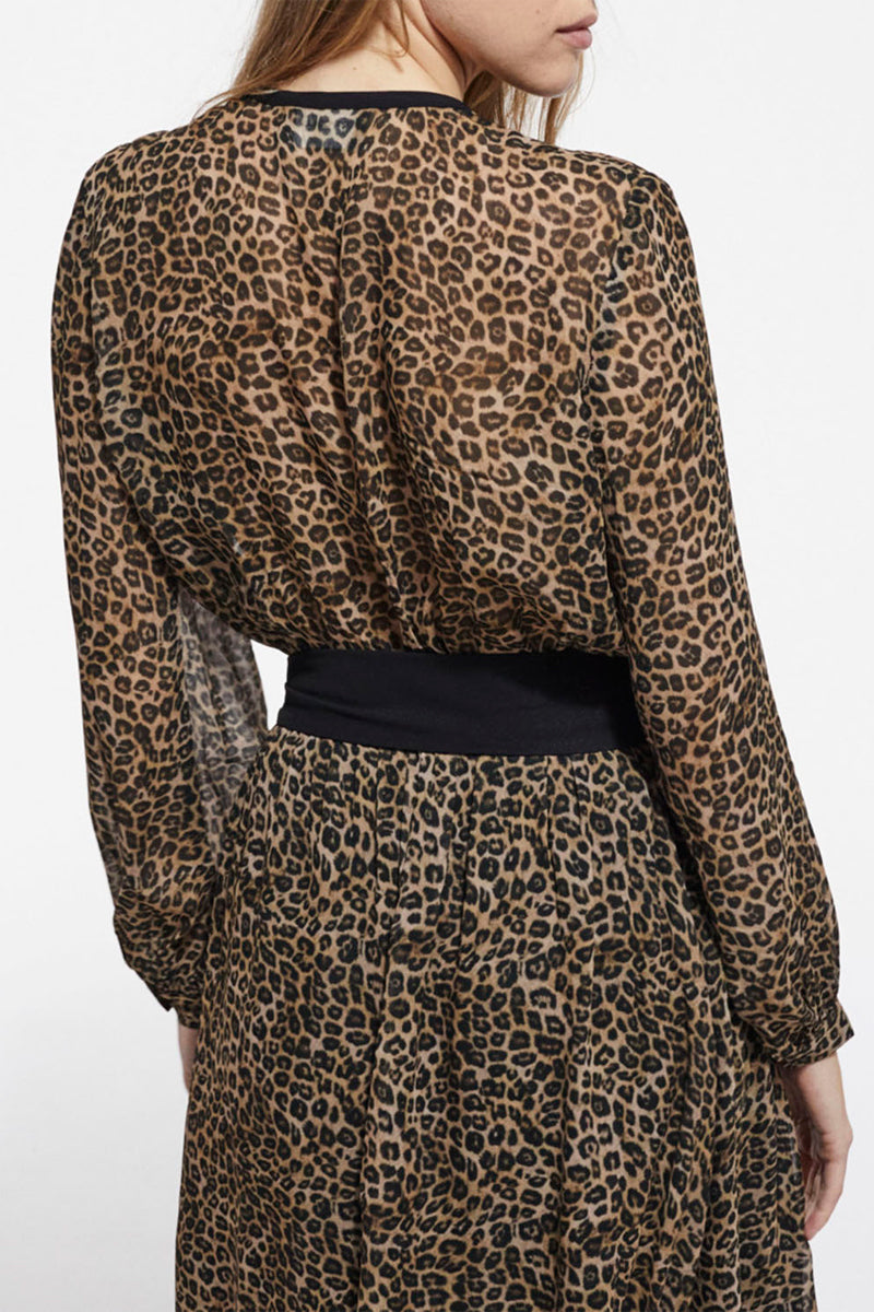 Shirt Dress - Beige And Black - Women