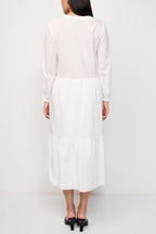 Navajo Embroidered Cotton Voile Long Dress - Women