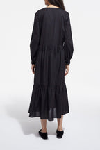The Kooples - Long Black Embroidered Dress - Women