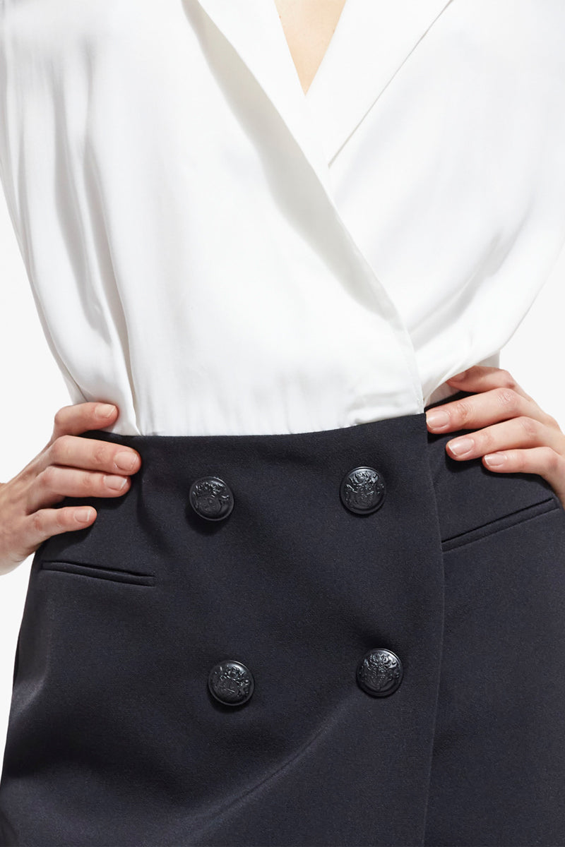 Robe Trompe-L’Œil - Blanc Et Noir - Femme