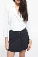 Robe Trompe-L’Œil - Blanc Et Noir - Femme