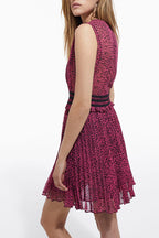 Vestido corto estampado rosa - Mujer