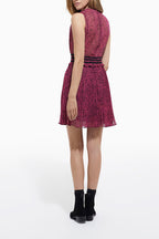 Vestido corto estampado rosa - Mujer
