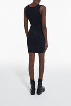 Sheath Dress - Black And Anthracite - Women