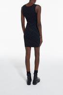 Vestido tubo - Negro y antracita - Mujer