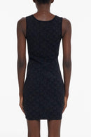 Vestido tubo - Negro y antracita - Mujer