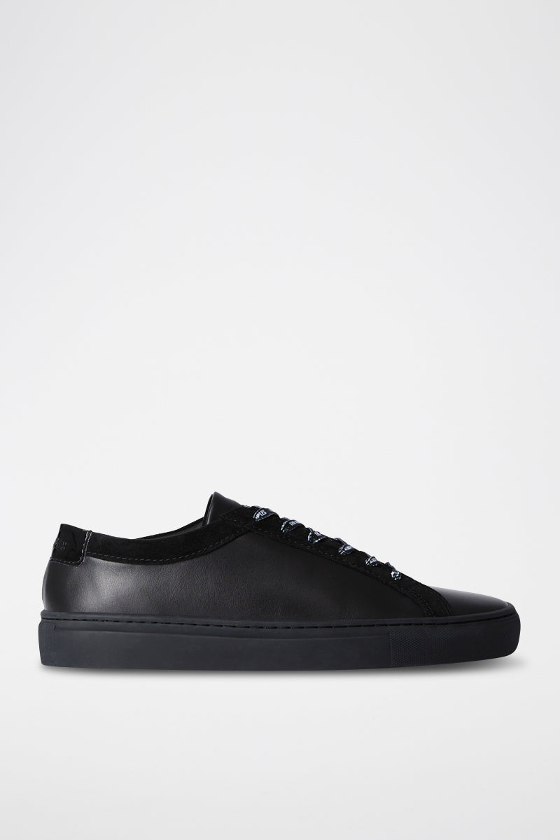 The Kooples - Zapatillas de Cuero con Panel de Vinilo - Mujer