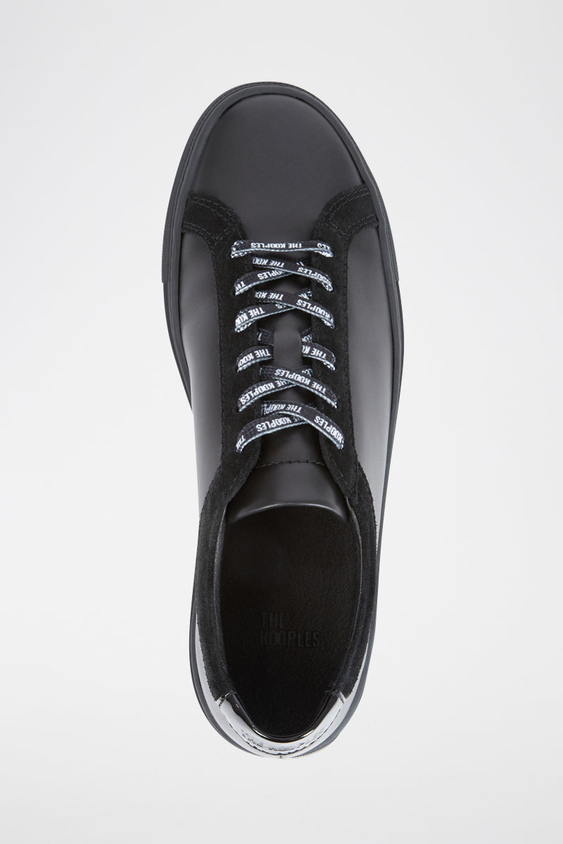 The Kooples - Zapatillas de Cuero con Panel de Vinilo - Mujer