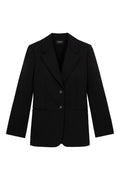 The Kooples - Veste Laine Noire À Épaulettes Boutonnée - Femme