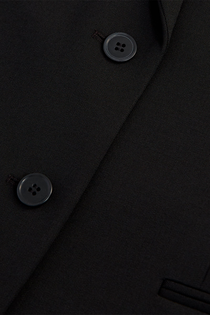 The Kooples - Veste Laine Noire À Épaulettes Boutonnée - Femme