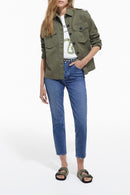 The Kooples - Blouson Tissu Chevron Et Doublure Leopard - Femme