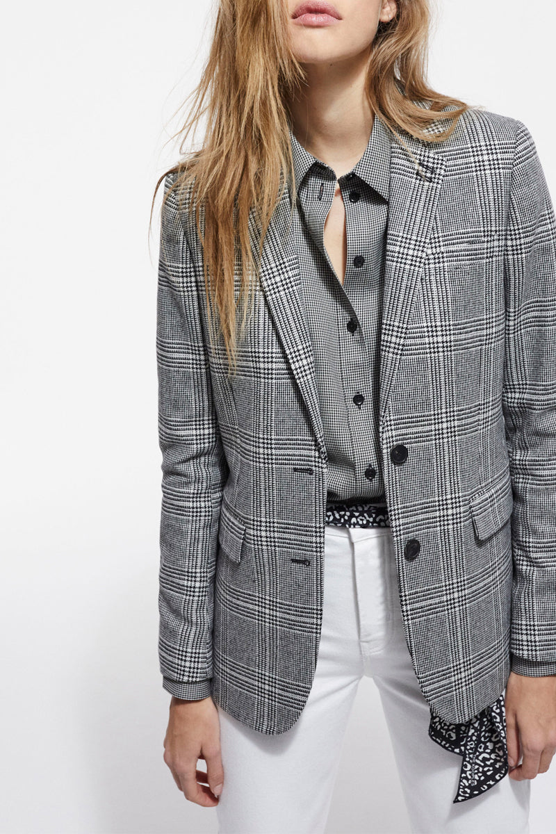 The Kooples - Chaqueta de lana a cuadros - Mujer