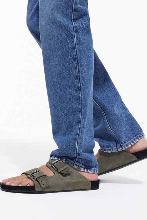 Sandalias de piel caqui - Hombre
