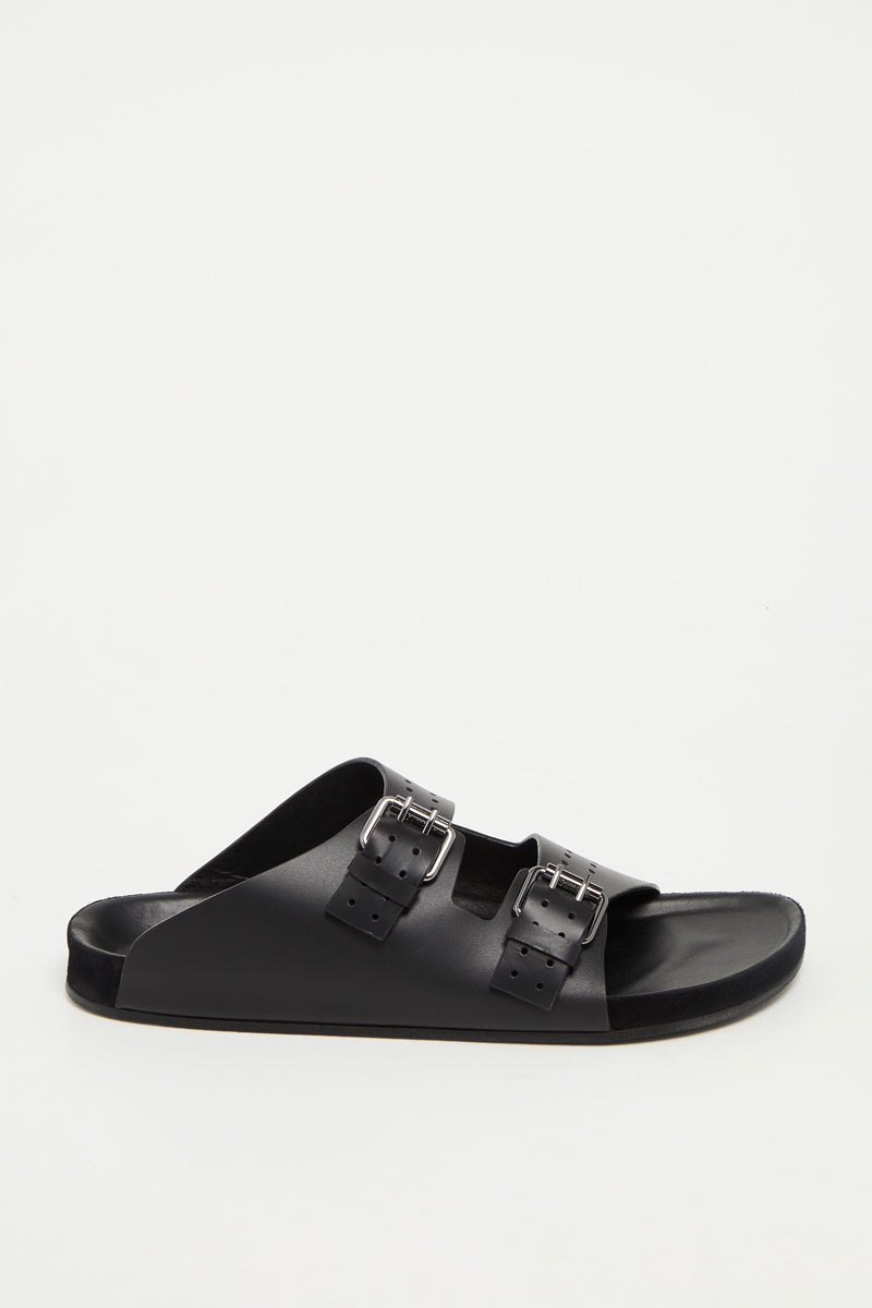 Sandales En Cuir De Veau - Noir - Homme