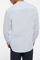 The Kooples - Striped Mao Collar Shirt - Man