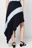 Blue Pleated Skirt