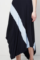 Blue Pleated Skirt