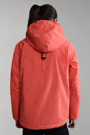 Cortavientos con capucha Rainforestwint Coral - Mujer