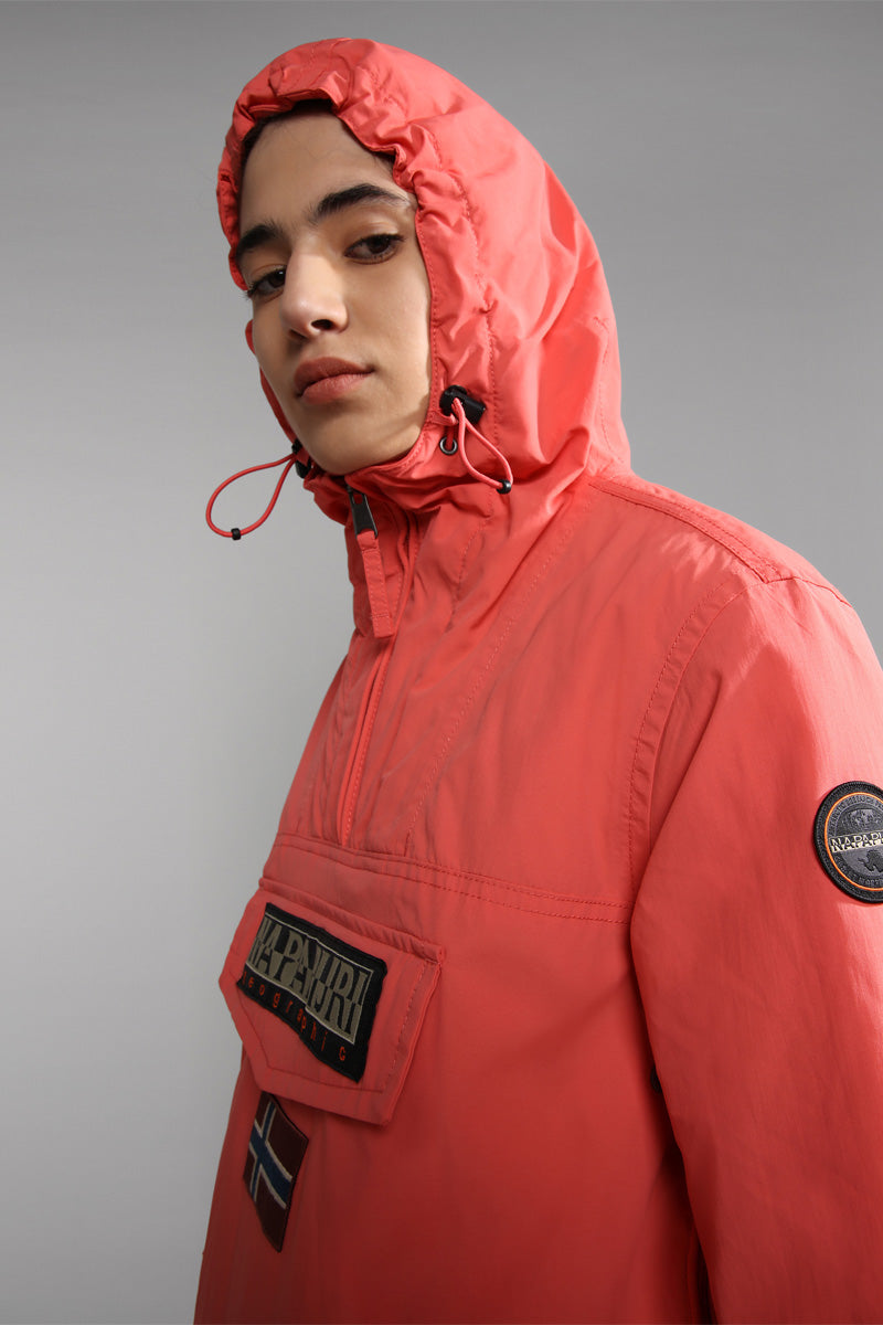 Coupe-Vent À Capuche Rainforestwint Corail - Femme