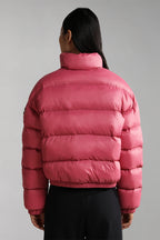 A-Boxcropped Pink Down Jacket - Women