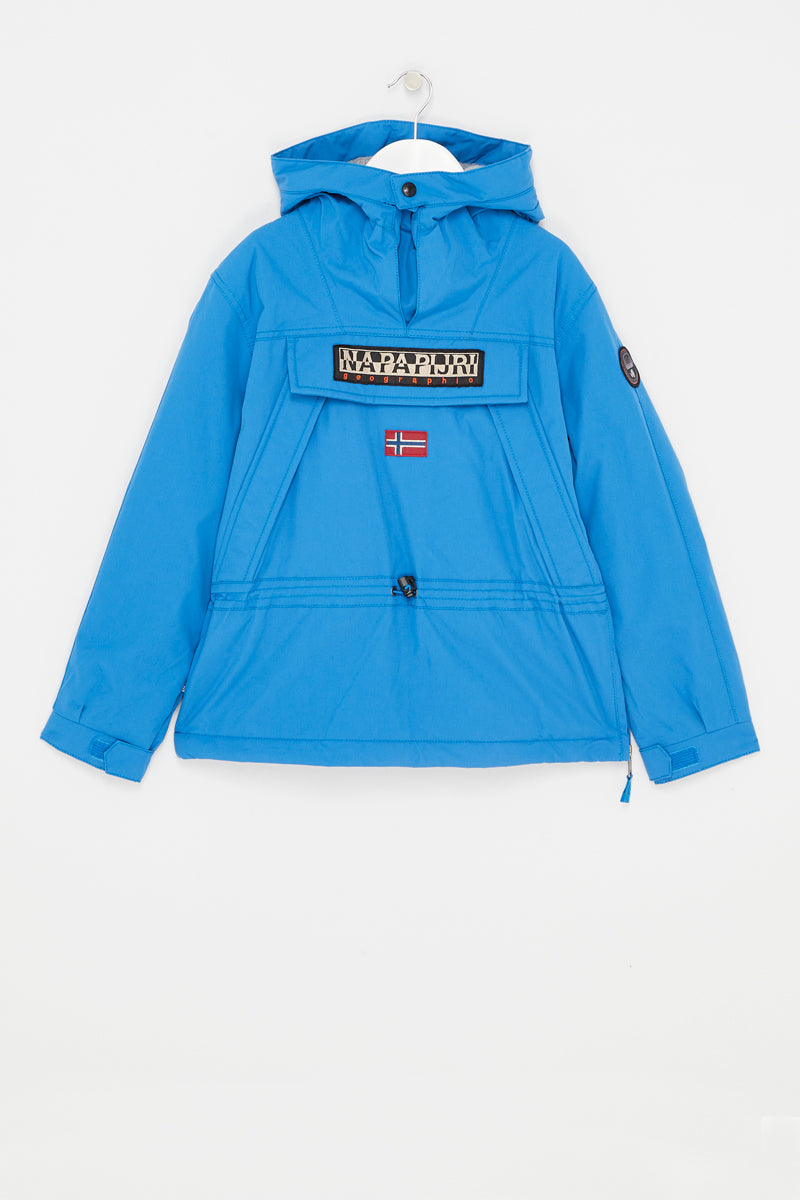 Cortavientos Con Capucha Skidoo Azul Eléctrico - Niño