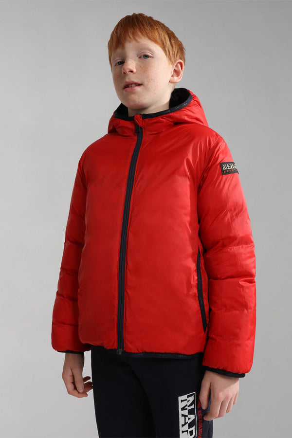 Aerons Rev Reversible Down Jacket Navy Blue and Red - Children
