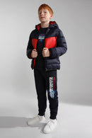 Aerons Rev Reversible Down Jacket Navy Blue and Red - Children