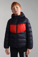 Plumífero Reversible Aerons Rev Azul Marino y Rojo - Niño