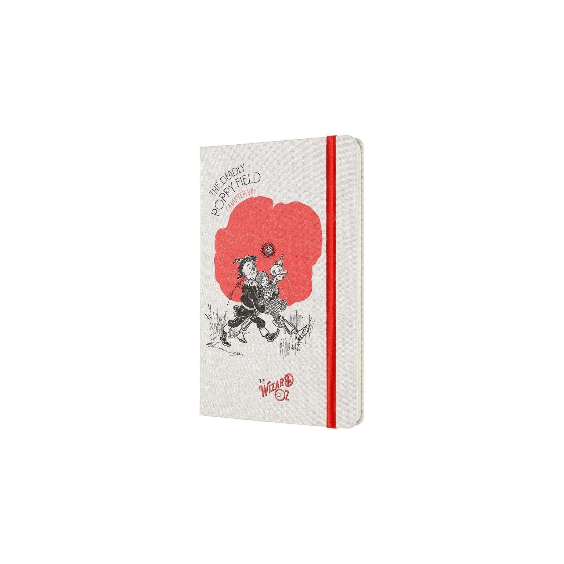 Cuaderno a rayas Mago de Oz - Grande - Edición limitada - Blanco y rojo