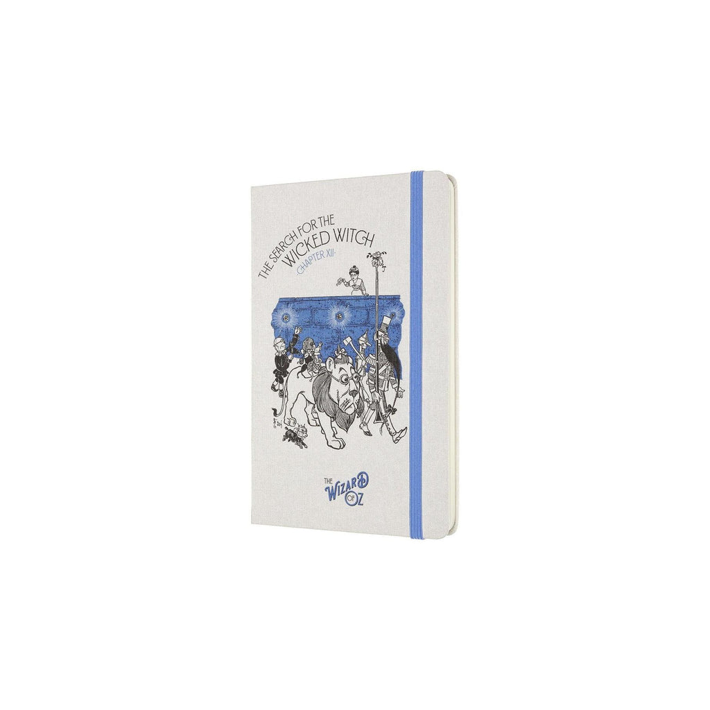 Cuaderno a rayas Mago de Oz - Grande - Edición limitada - Blanco y azul