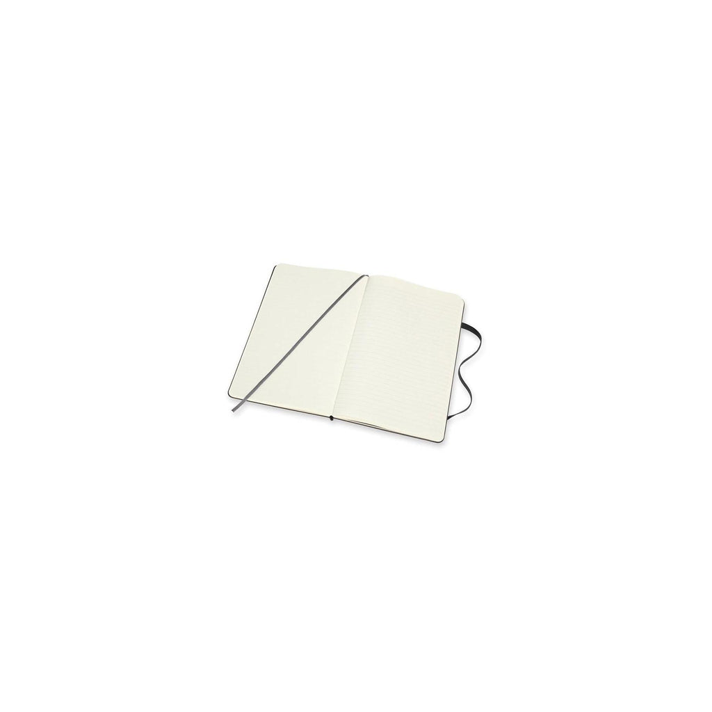 Carnet Classique Large 13X21 - Mixte (Lignées-Blanches) - Noir
