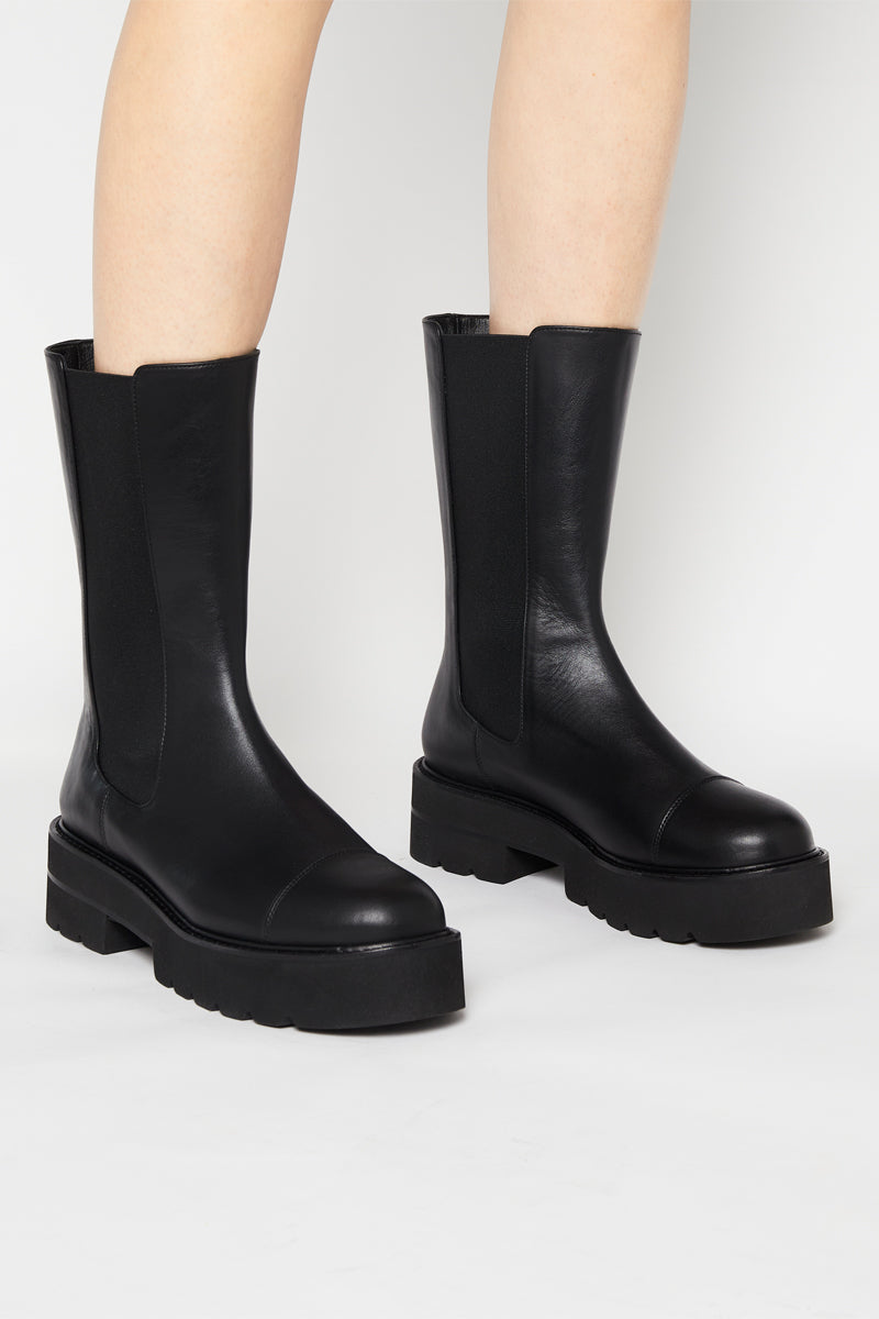 Stuart Weitzman - Bottines Chelsea En Cuir Presley - Noir