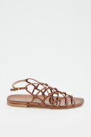 Sandales En Cuir Woven - Bronze
