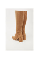 Stuart Weitzman - Bottes En Nubuck Avenue 85 - Amande