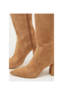 Stuart Weitzman - Bottes En Nubuck Avenue 85 - Amande