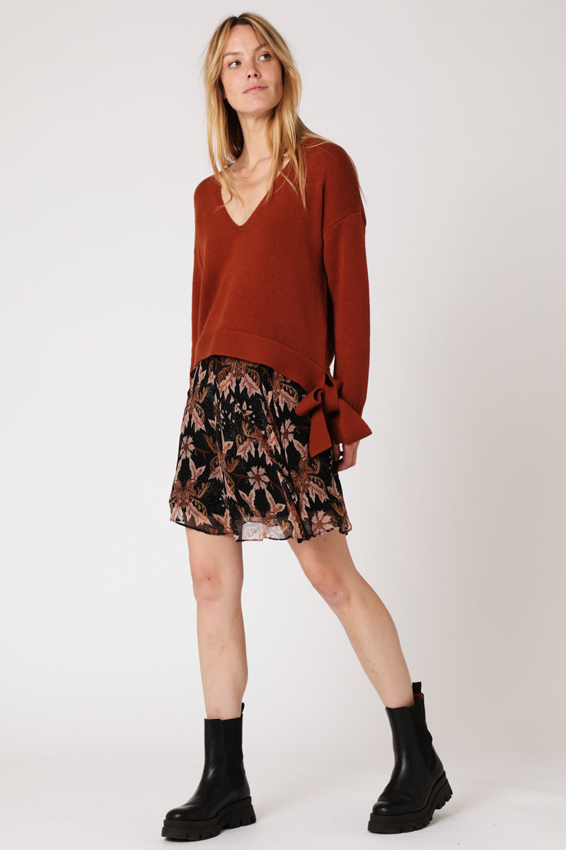 Terracotta Wool And Cashmere Sweater