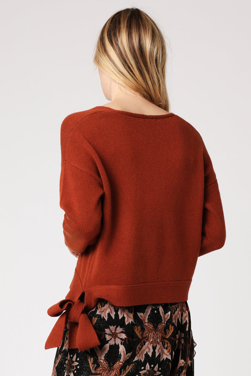 Terracotta Wool And Cashmere Sweater