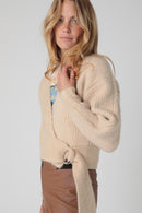 Beige Wool And Alpaca Vest