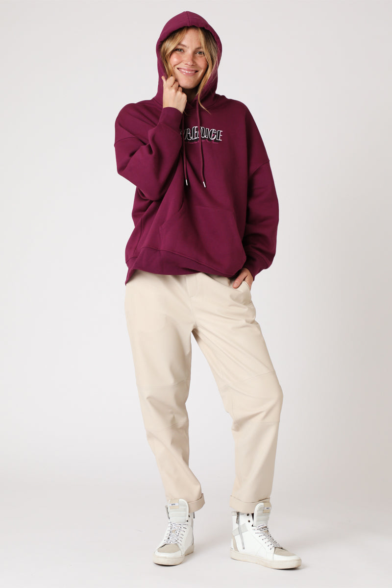 Sudadera con capucha morada