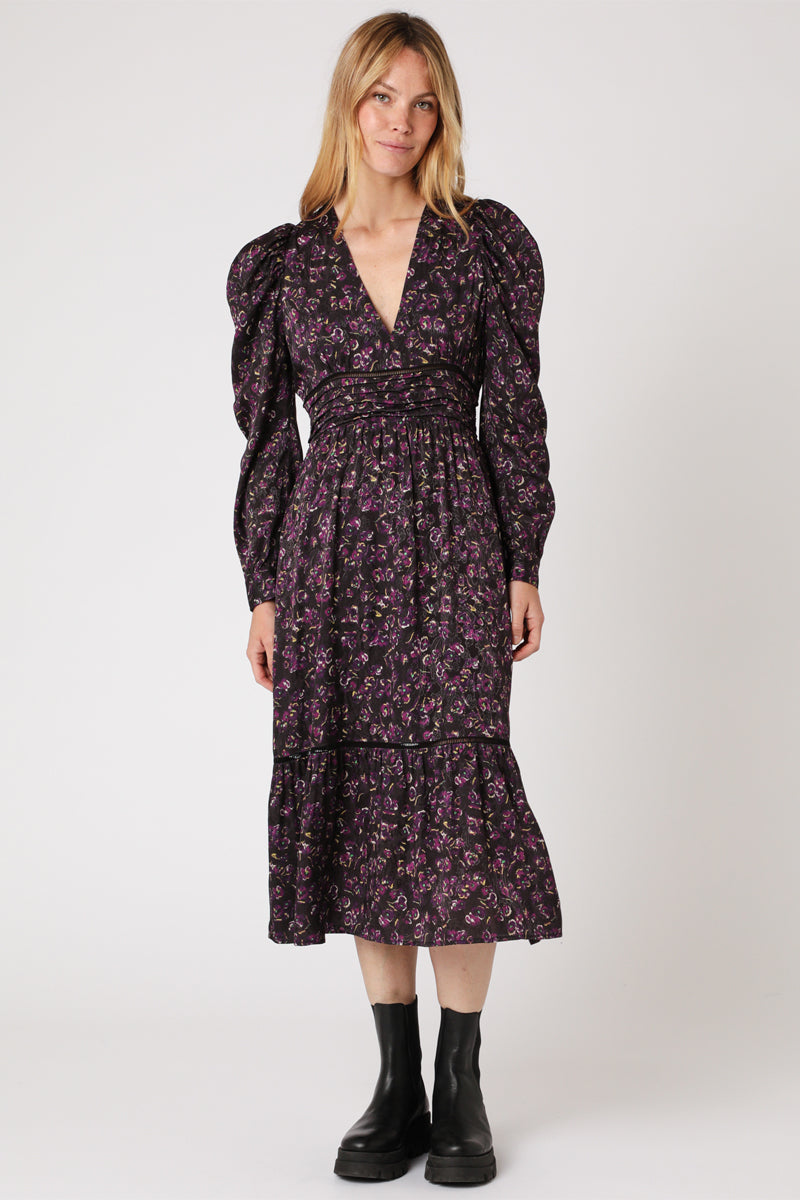 Berenice - Long Dress With Puffed Sleeves - Bilbao