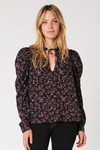 Berenice - Blusa Estampada Mangas Abullonadas - Bilbao
