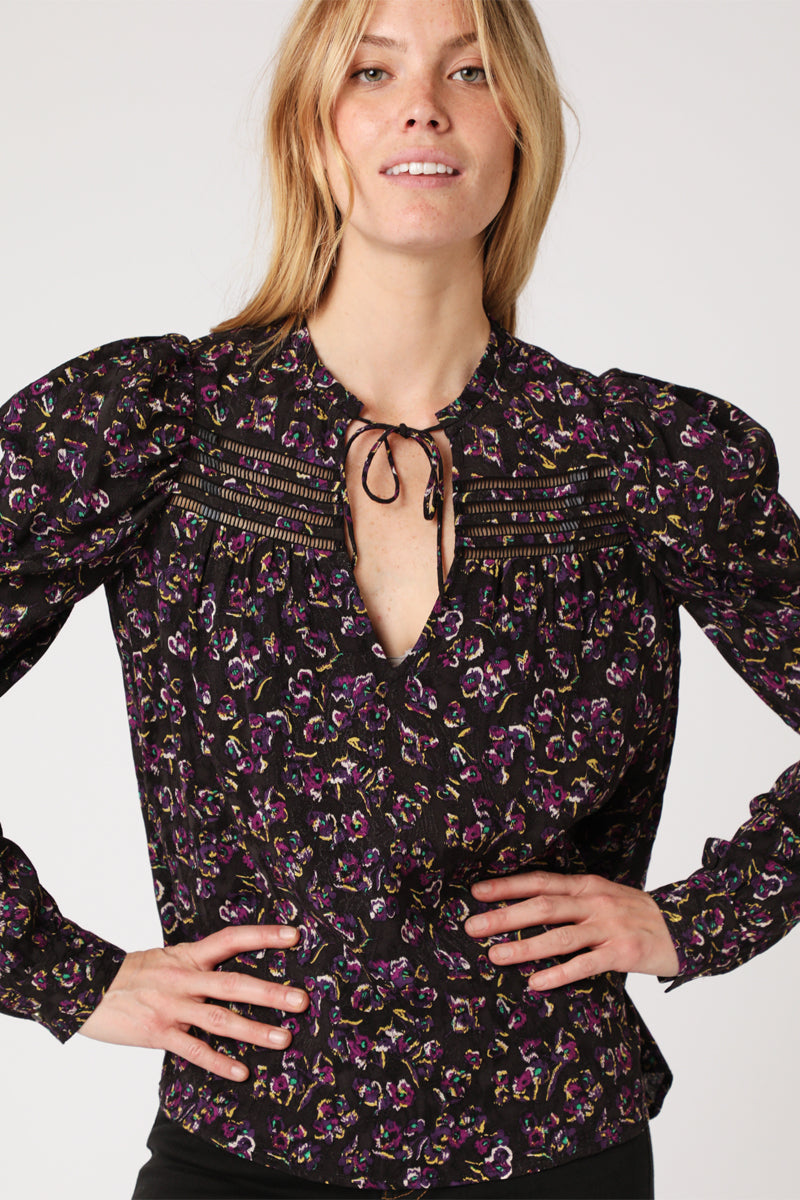 Berenice - Blusa Estampada Mangas Abullonadas - Bilbao